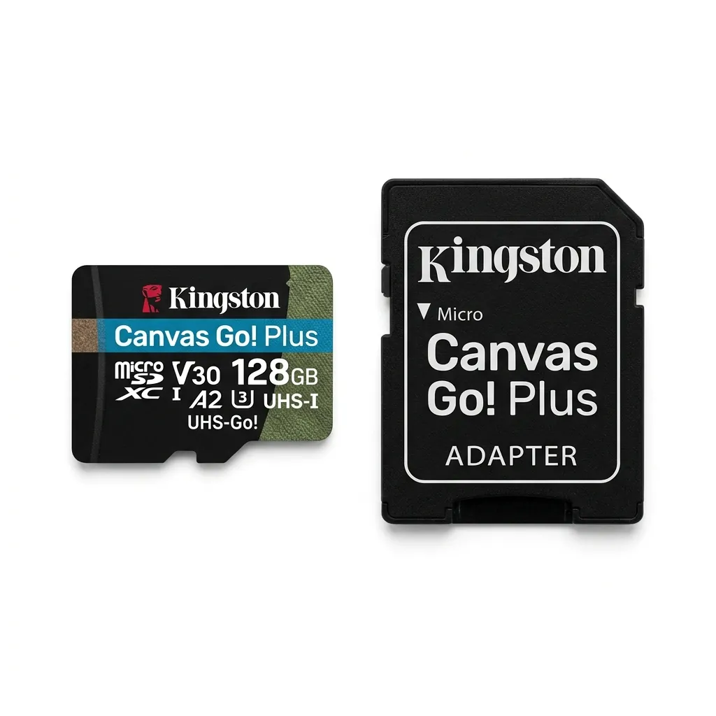 Scheda di memoria Kingston Canvas Go! Plus MicroSDXC 128GB V30 U3 A2 per droni compatti e radiocomandi